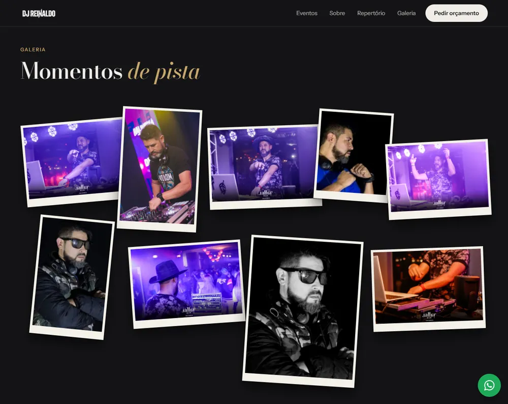DJ Reinaldo: tela 3 do projeto